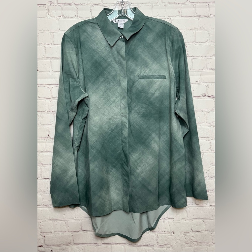 Athleta Urbanite Green Printed Top
